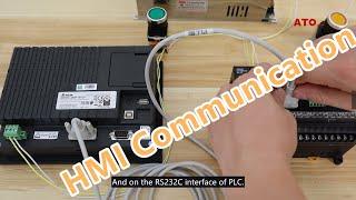How does HMI communicate with PLC