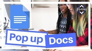 How to add a Pop up message in Google Docs