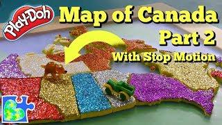 Map of CANADA: Part 2 -- Learn the Canadian Provinces || Play-Doh Puzzle!