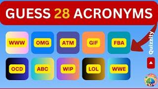 Guess the Acronyms | Acronyms Quiz |English vocabulary| Guess the internet acronyms | quizzity