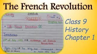 CBSE Class 9 History Chapter 1 (The French Revolution) hand written notes #toptargeteducation
