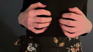 1 HOUR ASMR  Slow fabric scratching on my black jumper/sweater  hand movements