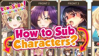 How to Sub/Pair Characters? Traits/Passive | Team Building Guide P2 | Konosuba Fantastic Days