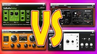 Valhalla DELAY Vs Echoboy vs H-delay VS Dubstation 2 - Plugin differences shootout