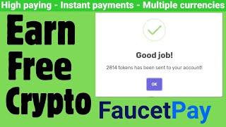 Claim free crypto BTC | Instant payout faucetpay | Old faucet site paying | Earn 1 BTC #btc #money #