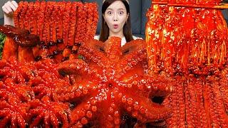 [Mukbang ASMR] Octopus Party Giant Octopus & Amazing Webfoot Octopus Spicy Mushroom Recipe Ssoyoung