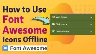 How to Include Font Awesome Icons Offline Using HTML CSS | Font Awesome 6 Offline