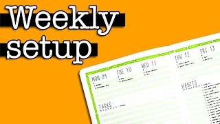 Weekly bullet journal setup  B5 weekly bujo layout