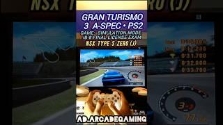 Gran Turismo 3 A-Spec: Apricot Hill - IB-8 License Final Exam - NSX Type S Zero Car - PS2 Gameplay