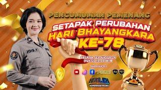 PENGUMUMAN PEMENANG LOMBA KREASI SETAPAK PERUBAHAN POLRI 2024