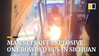 Man sets off explosive on crowded bus in Sichuan, China