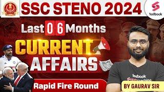 Last 6 Months Current Affair for SSC Stenographer 2024 | Rapid Fire Round By Gaurav Sir