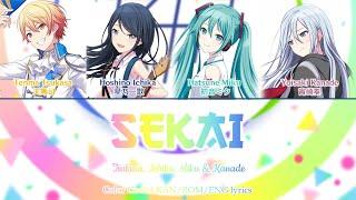 [FULL VER] SEKAI (セカイ) - Tsukasa, Ichika, Miku & Kanade | Color Coded Kan/Rom/Eng Lyrics | プロセカ