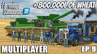Harvesting and Transporting 820.000l of WHEAT  | FS22 Multiplayer | Farming Simulator 22 | Ep 9