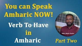 Amharic  : Verb To Have - Part 2