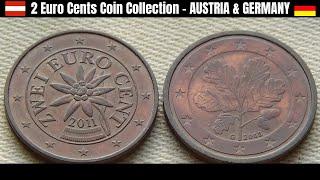 2 Euro Cents Coin Collection - AUSTRIA & GERMANY