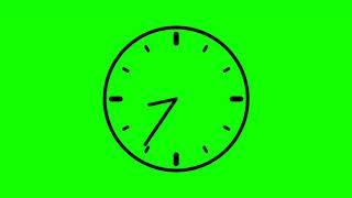 4K Green Screen Free - CLOCK TIME FLIES SPINNING