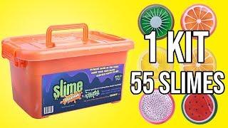 UNBOXING A HUGE SLIME KIT + MAKING SLIME!!!