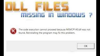 Fix MSVCP140 DLL Files Missing | Mafia 3 DLL Error | Windows 7|8|10