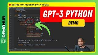 GPT-3 Demo // GPT-3 Beginners Tutorial with Python - Installation and Setup | www.demohub.dev