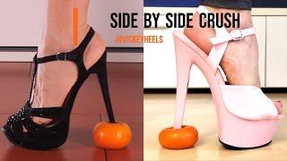 Girls stepping on oranges with high heels #shoes #heels #asmr #asmrsounds #crush