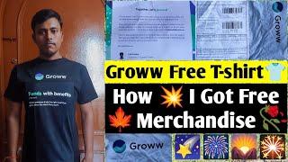 Groww Free T-shirt Merchandise | How to get Free T-shirt From Groww Broker | @NavoneetBhattacharjee