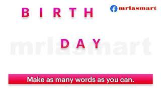 Make as many words as you can | Given Word is BIRTHDAY | Merryland Academy Digital Classroom