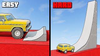 Testing Vehicles VS Increasing Jump Ramp in BeamNG.drive