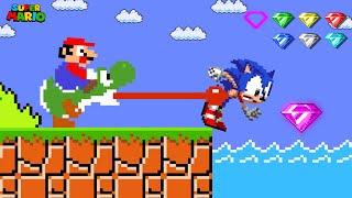 If Mario takes Sonic's Chaos Emeralds in Super Mario Bros.?