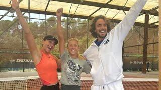 Tennis - WTA - Ksenia Efremova 15 and trains with Paula Badosa and meets Stefanos Tsitsipas