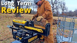 Champion 27 Ton Log Splitter Review - Splitting Big Rounds