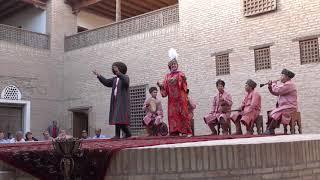 Traditional Uzbek dancing entertainment for the Khan; Khiva, Uzbekistan