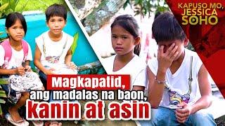 Magkapatid, asin ang inuulam sa eskuwela dahil sa kahirapan | Kapuso Mo, Jessica Soho