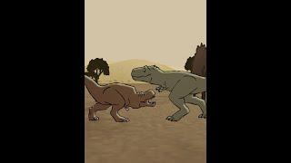 T-Rex vs Giganotosaurus | Jurassic World Dominion Animation #shorts