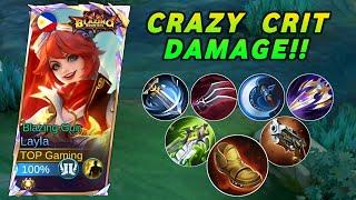 LAYLA NEW BURST CRIT DAMAGE BUILD! (must try) LAYLA BEST 1 HIT BUILD 2025!! - MLBB