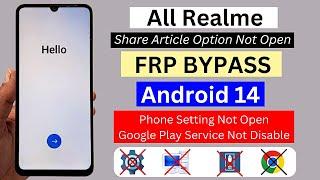 All Realme Frp Bypass Android 14 Setting Not Open | 2025 Share Article Option Not Work | Without Pc