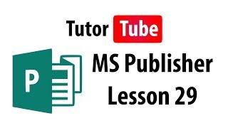 MS Publisher Tutorial - Lesson 29 - Inserting Pictures