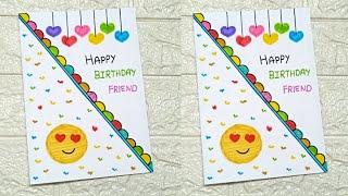 DIY : Happy Birthday greeting card for best friend / Birthday card ideas easy Handmade greeting card