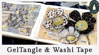 GelTangle & Washi Tape + Art Journal Flip Through