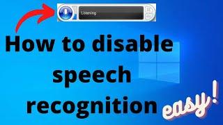 How to disable Speech Recognition on start up