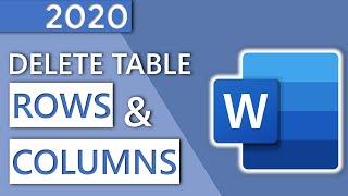 How to Delete Row or Column of a Table in Word - in 1 MINUTE (HD 2020)
