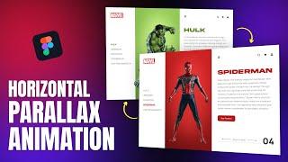 Create HORIZONTAL PARALLAX EFFECT Animation In Figma | Figma Tutorial