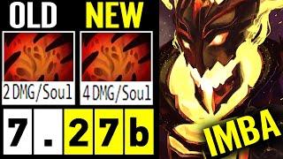 7.27b WTF 4 DMG/SOUL! Biggest Buffed Ever 100% IMBA Shadow Friend Epic Comeback Dota 2 Pro Gameplay