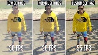 GTA 5 Low Settings vs Normal Settings vs Custom Settings (1GB Graphic Card)