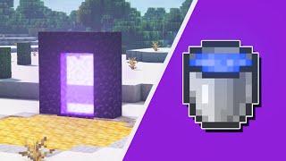 Minecraft Portal gießen! | Netherportal schnell bauen [Lavasee Tutorial]