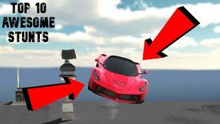 Top 10 LaFerrari Car Stunts in Extreme Car Driving Simulator 2021