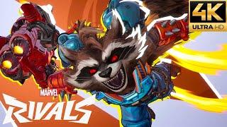 Marvel Rivals Alpha - Rocket Raccoon Full Game Gameplay (4K 60FPS)