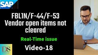 Vendor Line item clearing issue | DS SAP FICO CLASSES |