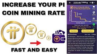 How to Mine Pi Network Faster | Boost your Pi Mining Rate per hour | Pi Mining Trick