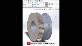 Crane Wheel (Gear |Industrial design||#SolidWorks||Mechanical|#videos #shorts@DesignWithAjay​